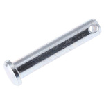 RS PRO 31.75mm Bright Zinc Plated Steel Clevis Pin, 6.35mm Diameter