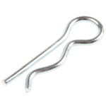 RS PRO Bright Zinc Plated Steel Retaining Clip, 6.35mm Diameter