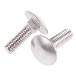 Plain Stainless Steel Coach Bolt, M6 x 20mm