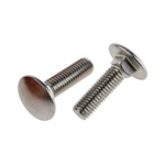 Plain Stainless Steel Coach Bolt, M6 x 25mm