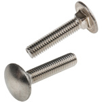 Plain Stainless Steel Coach Bolt, M6 x 30mm