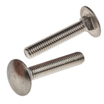 Plain Stainless Steel Coach Bolt, M6 x 35mm