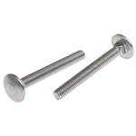 Plain Stainless Steel Coach Bolt, M6 x 50mm