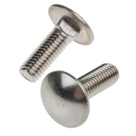 Plain Stainless Steel Coach Bolt, M8 x 25mm