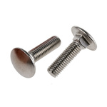 Plain Stainless Steel Coach Bolt, M8 x 30mm