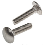 Plain Stainless Steel Coach Bolt, M8 x 35mm