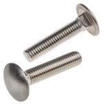 Plain Stainless Steel Coach Bolt, M8 x 40mm