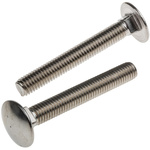 Plain Stainless Steel Coach Bolt, M8 x 60mm