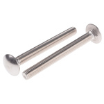 Plain Stainless Steel Coach Bolt, M10 x 100mm