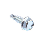 RS PRO Bright Zinc Plated Steel Self Drilling Screw M4.2 x 13mm Long