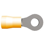 TE Connectivity, PIDG Insulated Ring Terminal, M3.5 Stud Size, 0.8mm² to 1.65mm² Wire Size, Orange