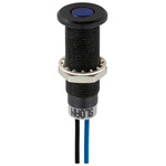 Sloan Blue Panel LED, Lead Wires Termination, 5 → 28 V, 8.2 x 7.6mm Mounting Hole Size, IP68