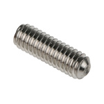 Plain Stainless Steel Hex Socket Set M4 x 12mm Grub Screw