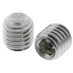 Plain Stainless Steel Hex Socket Set M8 x 8mm Grub Screw