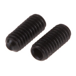 Black, Self-Colour Steel Hex Socket Set M2.5 x 6mm Grub Screw