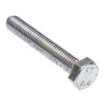 Zinc plated & clear Passivated Steel Hex, Hex Bolt, M8 x 50mm