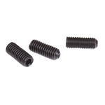 Black, Self-Colour Steel Hex Socket Set M5 x 12mm Grub Screw