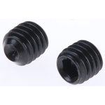 Black, Self-Colour Steel Hex Socket Set M6 x 6mm Grub Screw