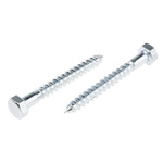 RS PRO Hex Coach Screw, Steel Bright Zinc Plated, 8mm x 70mm
