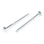 RS PRO Hex Coach Screw, Steel Bright Zinc Plated, 8mm x 80mm