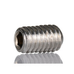 Plain Stainless Steel Hex M6 x 10mm Grub Screw