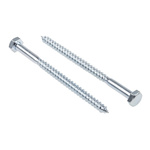 RS PRO Hex Coach Screw, Steel Bright Zinc Plated, 6mm x 90mm