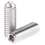 Plain Stainless Steel Hex Socket Set M4 x 12mm Grub Screw