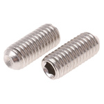 Plain Stainless Steel Hex Socket Set M5 x 12mm Grub Screw