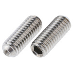 Plain Stainless Steel Hex Socket Set M6 x 16mm Grub Screw