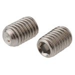 Plain Stainless Steel Hex Socket Set M8 x 12mm Grub Screw