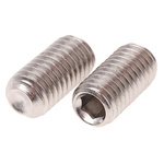 Plain Stainless Steel Hex Socket Set M8 x 16mm Grub Screw