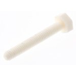 Plain Ceramic Hex, Hex Bolt, M4 x 25mm