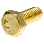 Plain Brass Hex, Hex Bolt, M8 x 20mm
