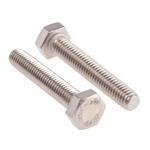 Plain Stainless Steel Hex, Hex Bolt, M6 x 35mm
