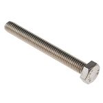 Plain Stainless Steel Hex, Hex Bolt, M6 x 50mm