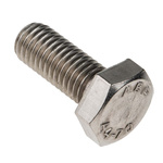 Plain Stainless Steel Hex, Hex Bolt, M10 x 25mm