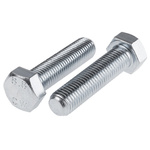 Clear Passivated, Zinc Steel Hex, Hex Bolt, M20 x 80mm