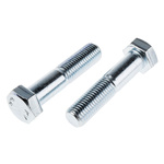 Clear Passivated, Zinc Steel, Hex Bolt, M20 x 90mm