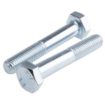 Clear Passivated, Zinc Steel, Hex Bolt, M10 x 60mm