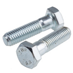 Clear Passivated, Zinc Steel, Hex Bolt, M12 x 45mm