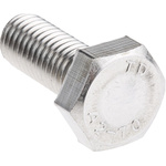 Plain Stainless Steel Hex, Hex Bolt, M10 x 25mm
