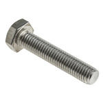 Plain Stainless Steel Hex, Hex Bolt, M10 x 50mm