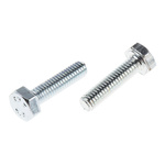 Zinc plated & clear Passivated Steel Hex, Hex Bolt, M4 x 16mm