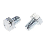 Zinc plated & clear Passivated Steel Hex, Hex Bolt, M8 x 12mm