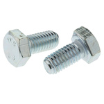 Zinc plated & clear Passivated Steel Hex, Hex Bolt, M8 x 16mm