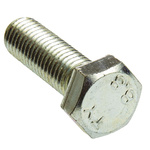 Clear Passivated, Zinc Steel Hex, Hex Bolt, M12 x 40mm