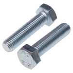 Clear Passivated, Zinc Steel Hex, Hex Bolt, M12 x 50mm