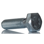 Bright Zinc Plated Bright Zinc Plated Steel, Hex Bolt, M10 x 35mm