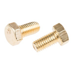 Plain Brass Hex, Hex Bolt, M5 x 10mm