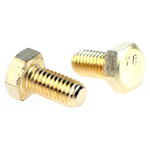 Plain Brass Hex, Hex Bolt, M8 x 16mm